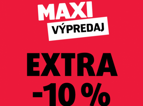 Maxi výpredaj sa spojil s extra zľavou 10 %
