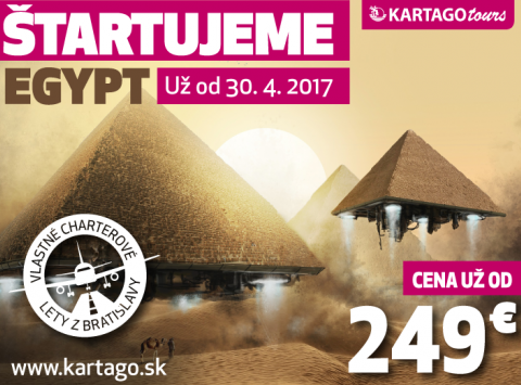 Štartujeme Egypt z Bratislavy už od 30.4.2017