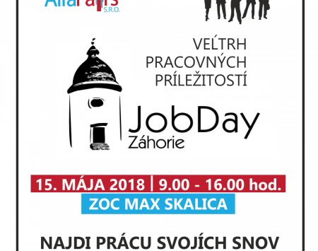 Tretí veľtrh pracovných príležitostí Job Day Záhorie dňa 15. 5. v ZOC MAX Skalica