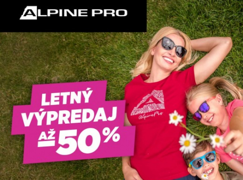 Letný výpredaj v ALPINE PRO teraz so zľavou až – 50 %!
