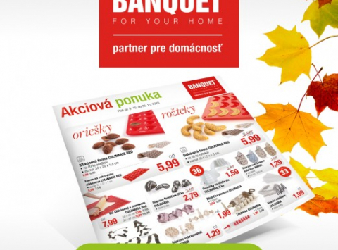 Jeseň plná zliav ! Akciový leták Banquet – partner pre domácnosť.